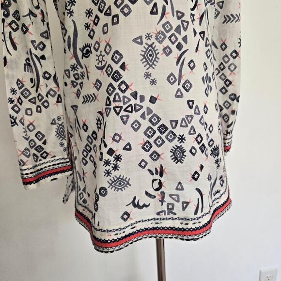 Tory Burch Evil Eye Printed Tunic Embellished Lightweight Symbols Women 4 - Picture 8 of 12